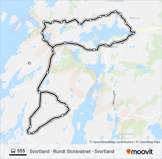 555 buss Linjekart