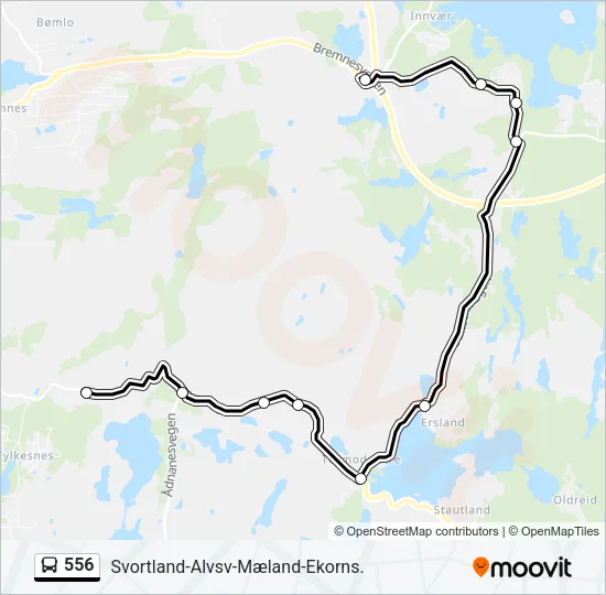 556 Bus Line Map