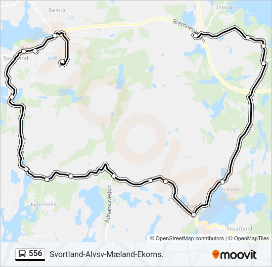 556 bus Line Map