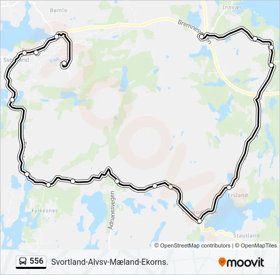 556 Bus Line Map