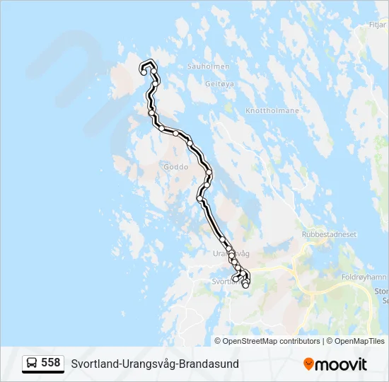 558 Bus Line Map
