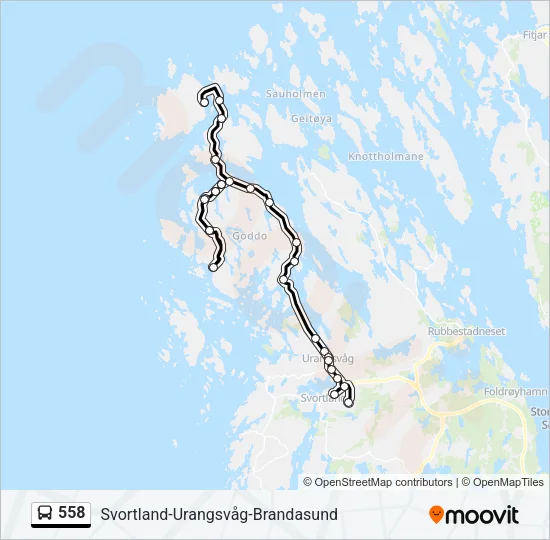 558 Bus Line Map