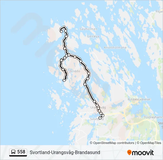 558 Bus Line Map