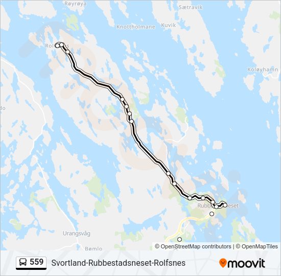 559 Bus Line Map