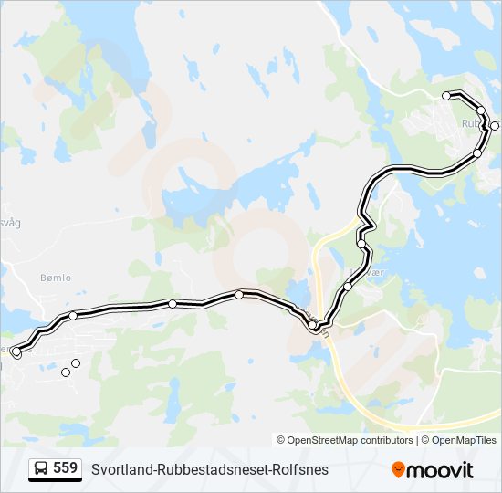 559 bus Line Map