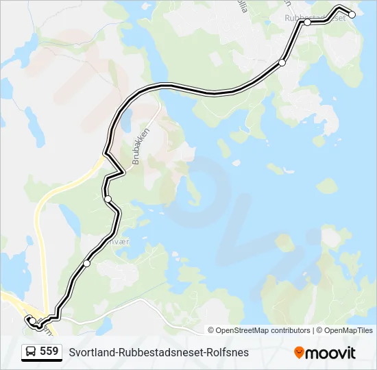 559 Bus Line Map