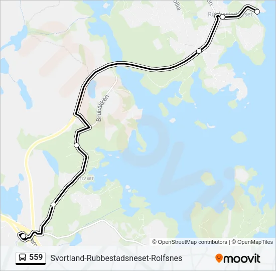 559 Bus Line Map