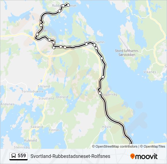 559 bus Line Map