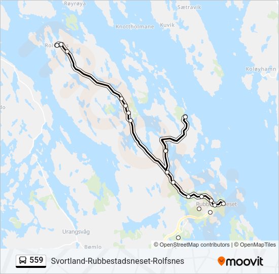 559 Bus Line Map