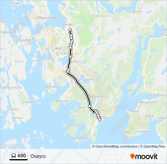 600 Bus Line Map