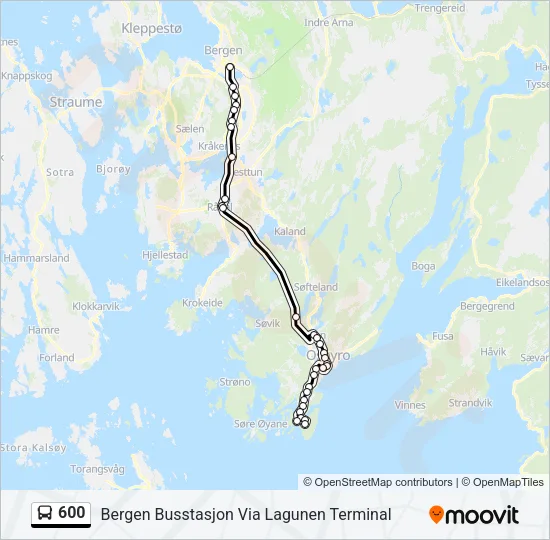 600 Bus Line Map