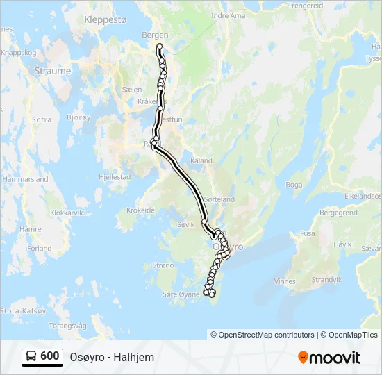600 Bus Line Map