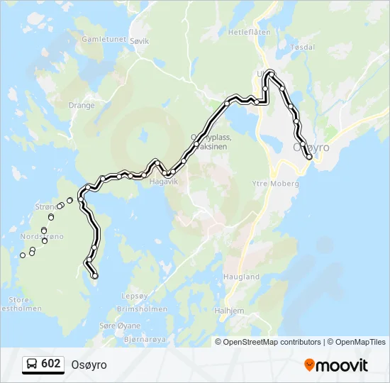 602 Bus Line Map