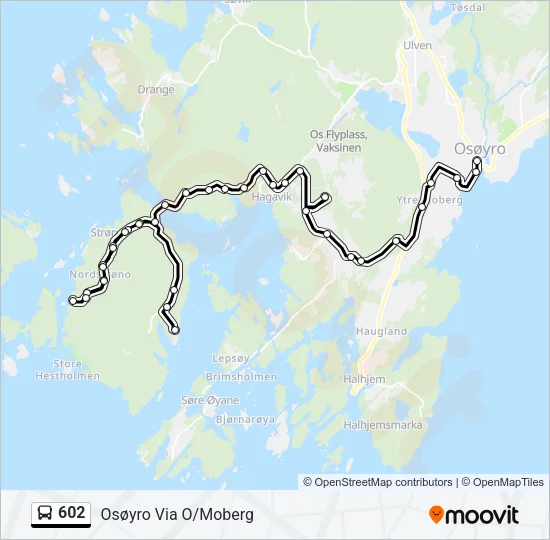 602 Bus Line Map