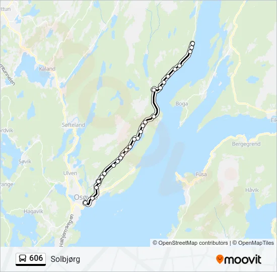 606 buss Linjekart