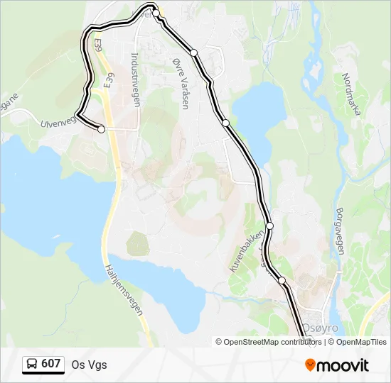 607 Bus Line Map