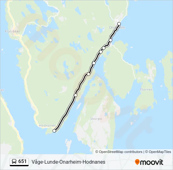 651 Bus Line Map