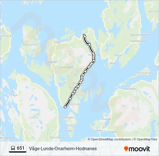 651 Bus Line Map
