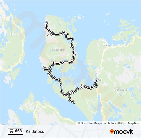 653 Bus Line Map