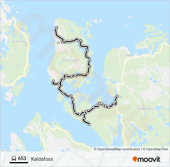 653 Bus Line Map