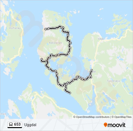 653 Bus Line Map