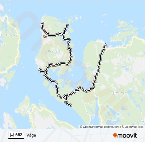 653 Bus Line Map