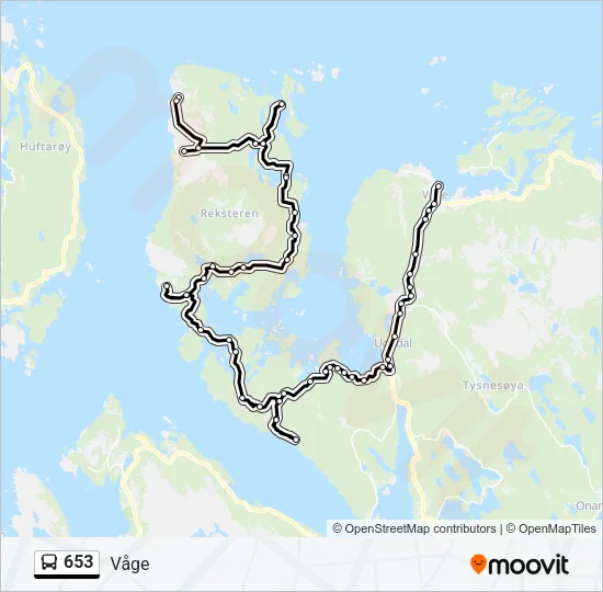 653 Bus Line Map