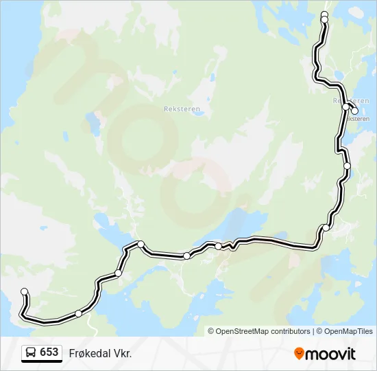 653 Bus Line Map