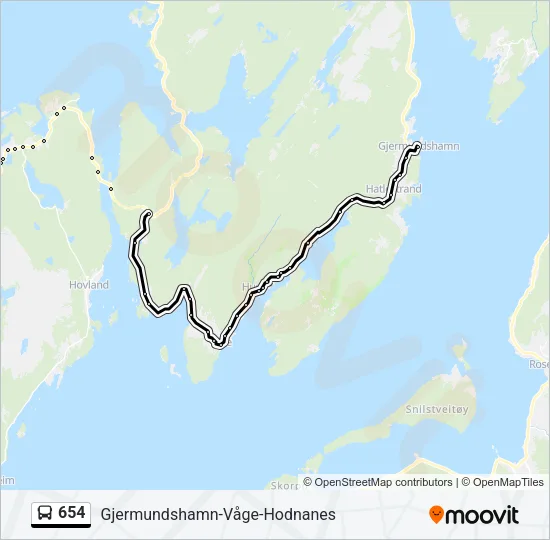654 Bus Line Map