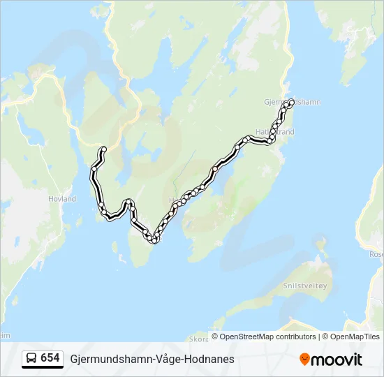 654 Bus Line Map