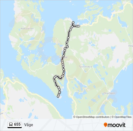 655 bus Line Map