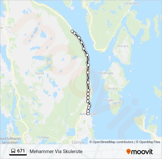 671 Bus Line Map