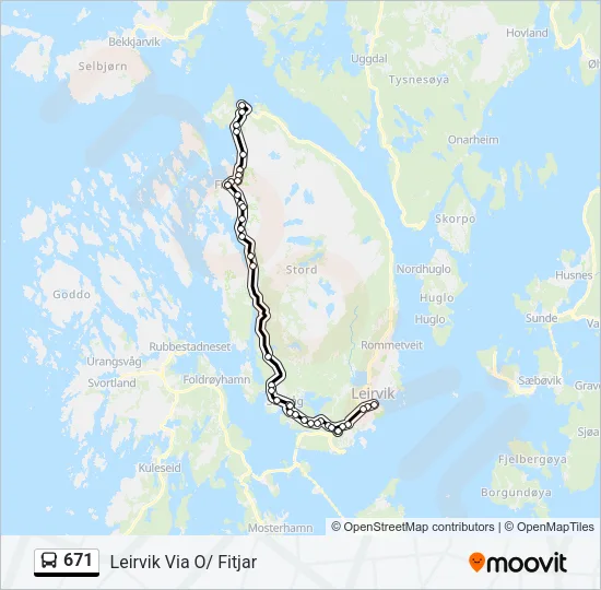 671 Bus Line Map