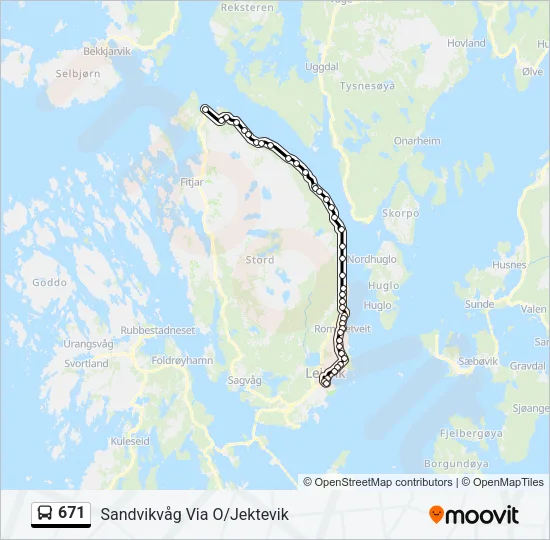 671 Bus Line Map