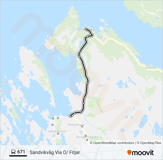 671 Bus Line Map