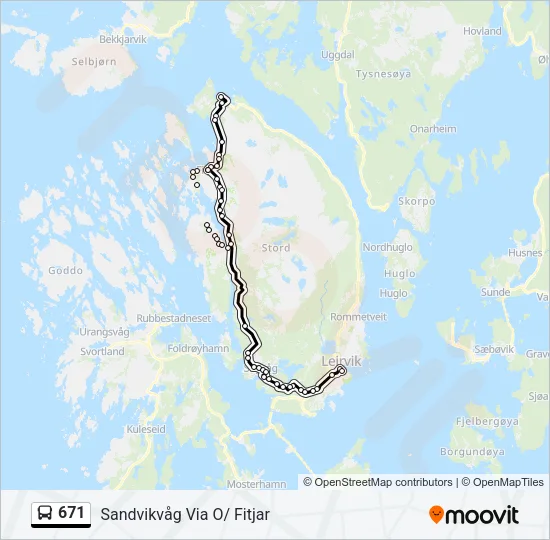 671 Bus Line Map