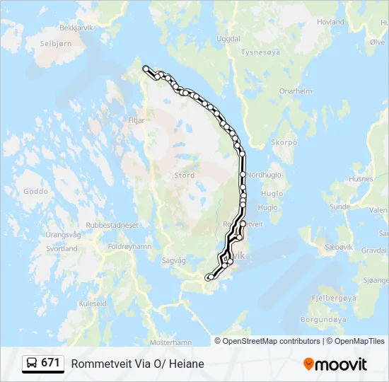 671 Bus Line Map