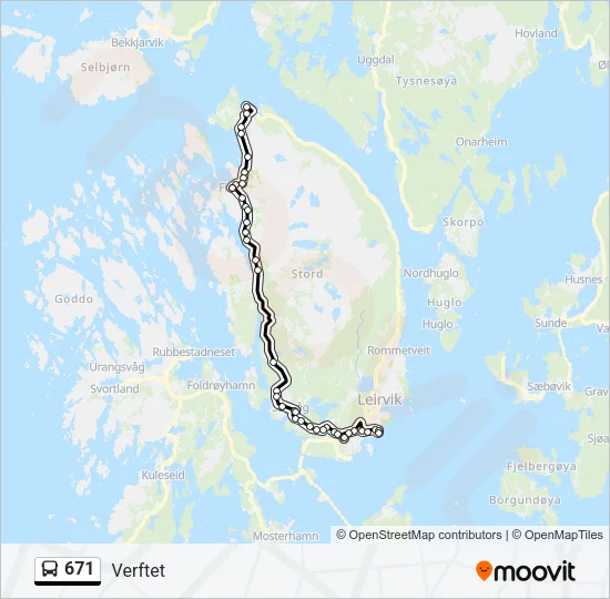 671 Bus Line Map