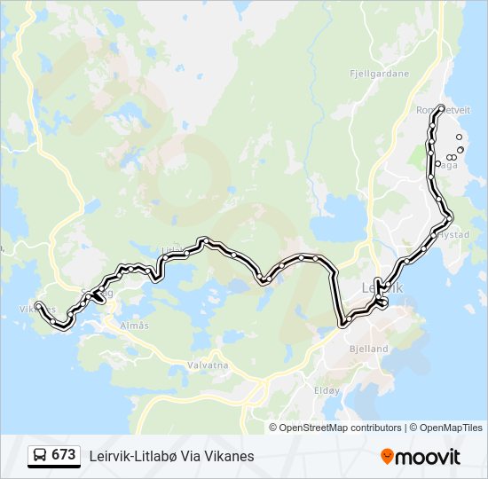 673 bus Line Map