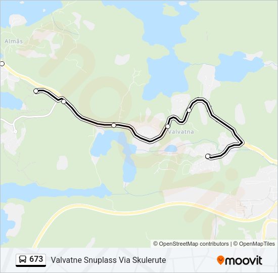 673 Bus Line Map