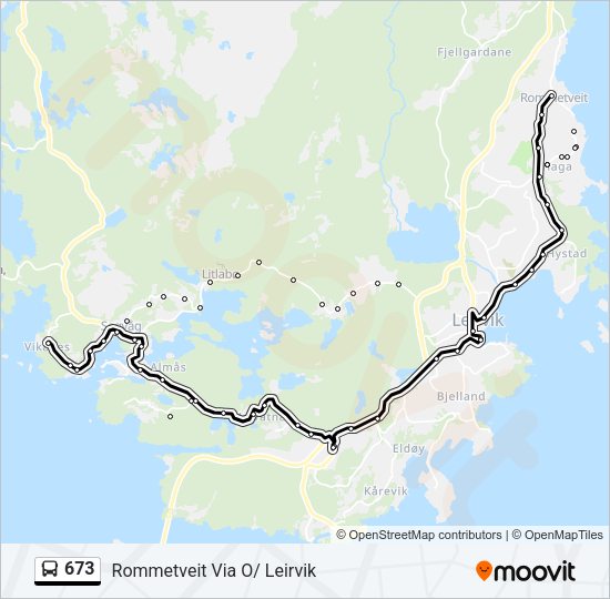 673 Bus Line Map