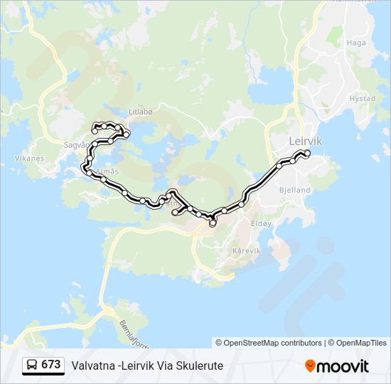 673 Bus Line Map