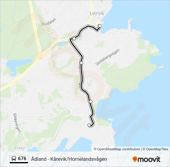 676 Bus Line Map