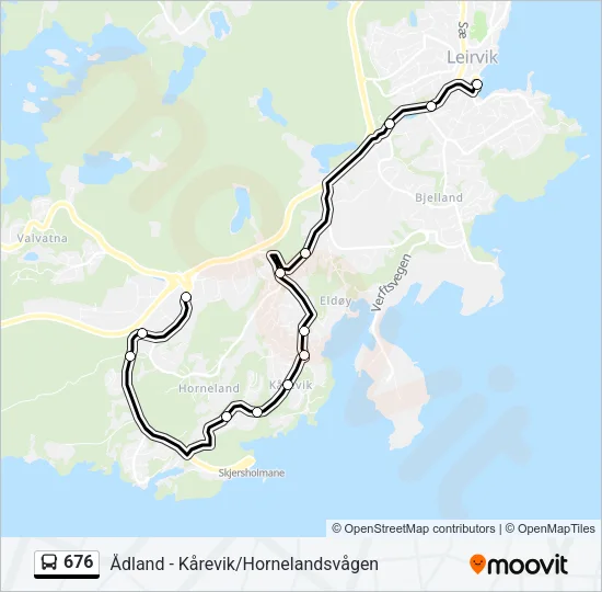 676 Bus Line Map