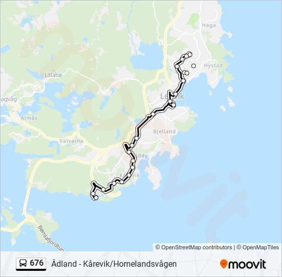 676 bus Line Map