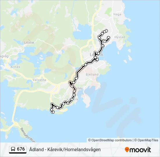 676 Bus Line Map