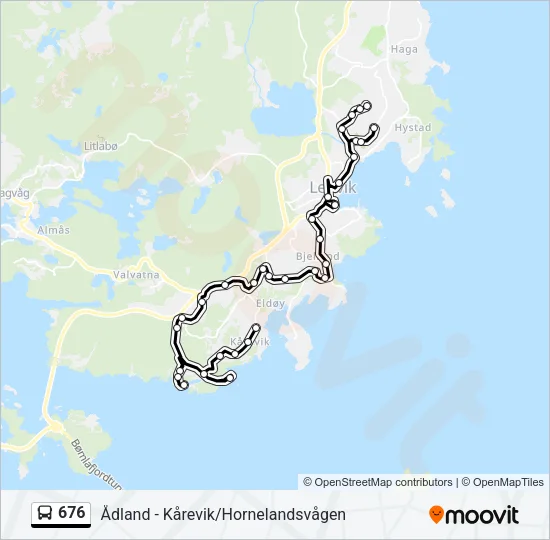 676 Bus Line Map