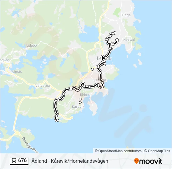 676 Bus Line Map