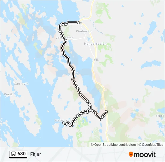 680 Bus Line Map