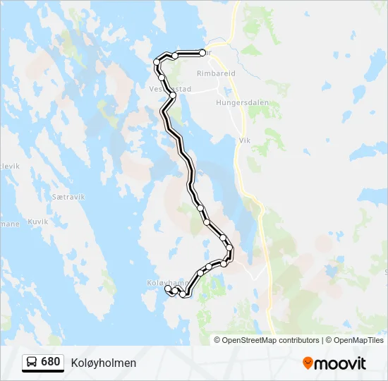 680 Bus Line Map